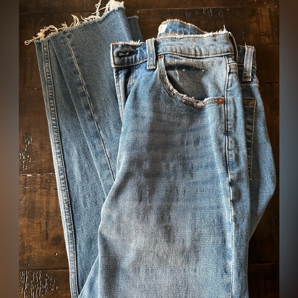 Abercrombie Curve Love Ankle Straight Ultra High Rise Jeans